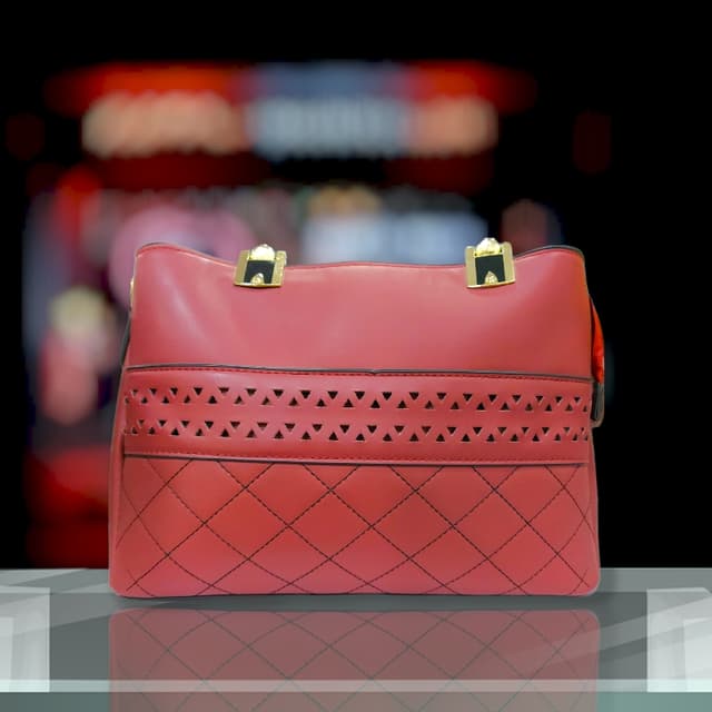 Criss-cross Top Handle Bag