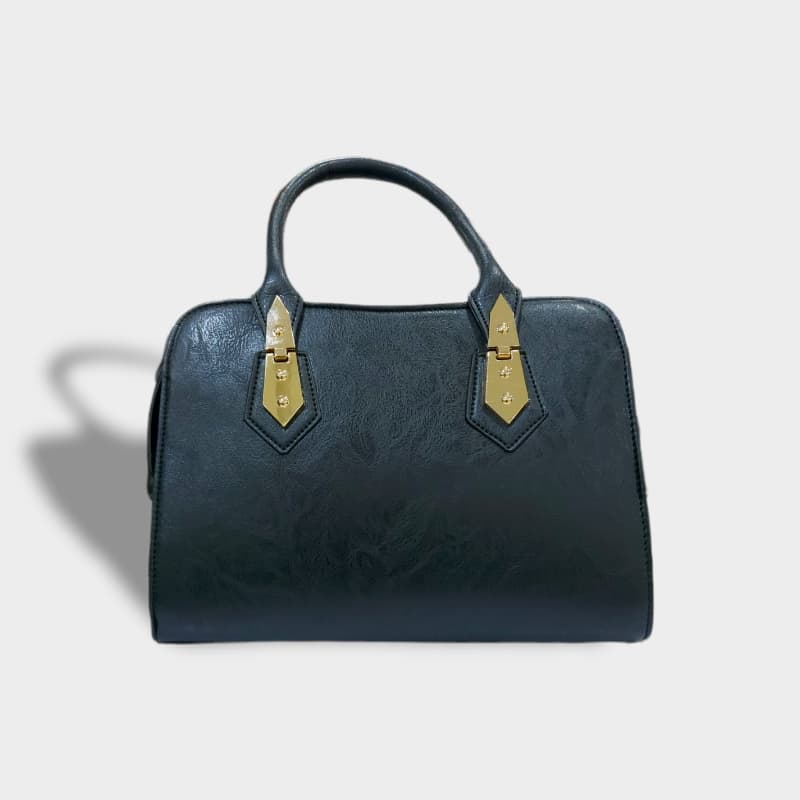 Black Leather Women's Hand Purse