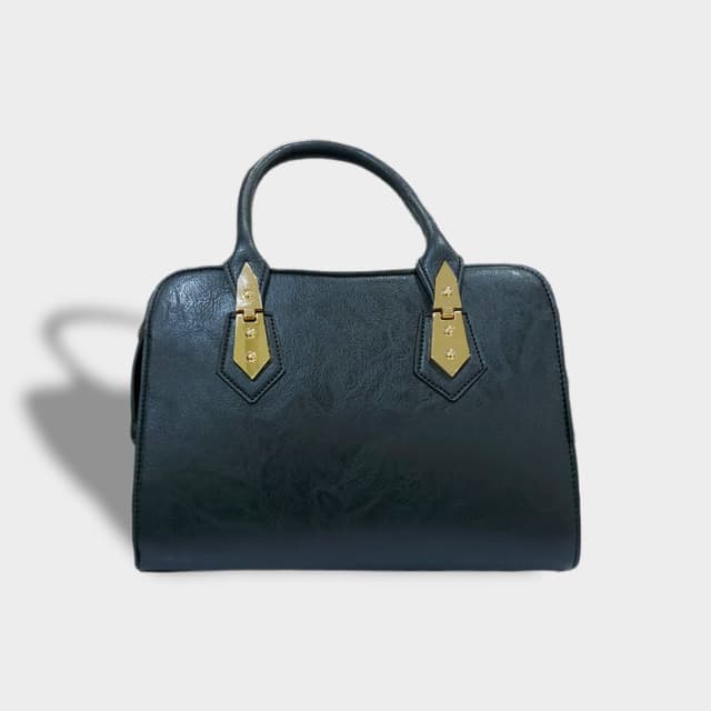 Black Leather Women's Hand Purse